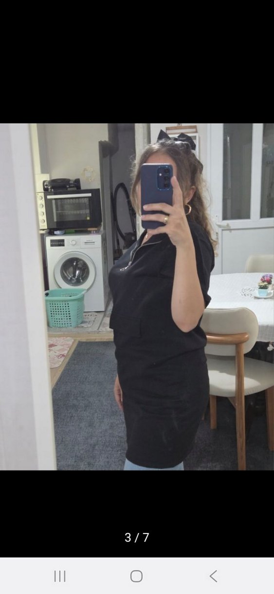 Siyah Uzun Tşört - Görsel 3