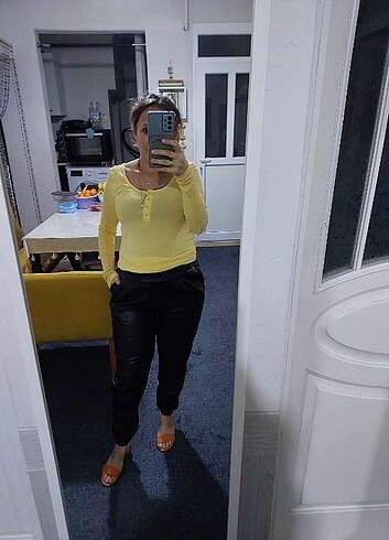 Suni Deri Pantolon - Görsel 7