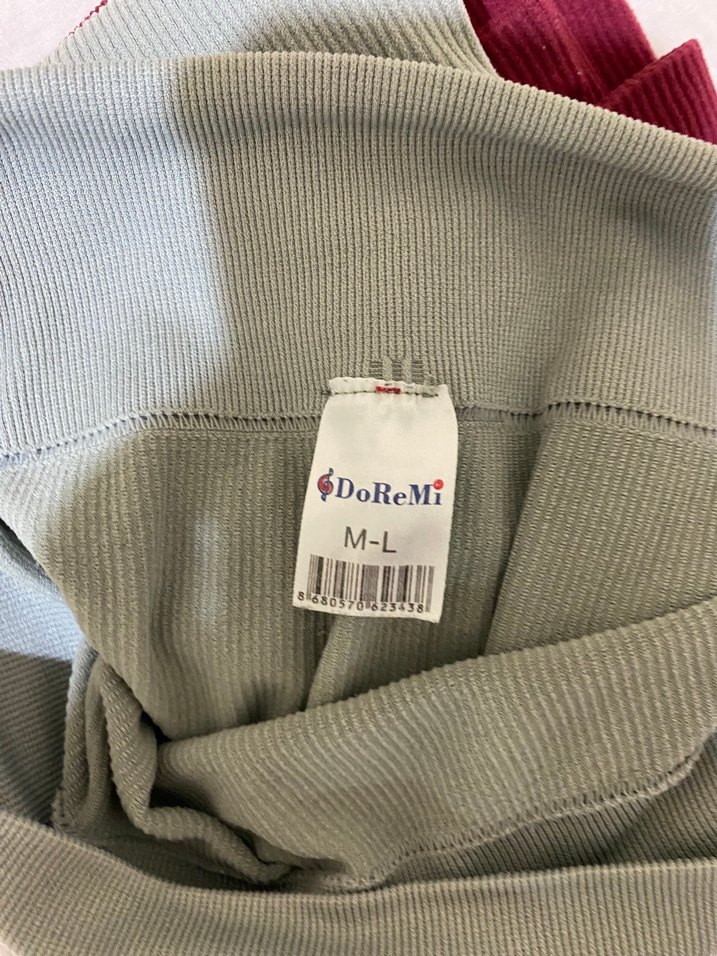 Bordo ve Gri FitilliKadın Tayt - Görsel 3