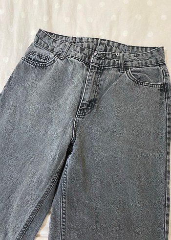 gri mom jean - Görsel 4