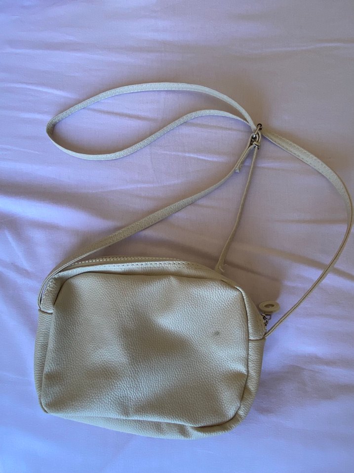 Bej Deri Kadın Çapraz Çanta - Görsel 2