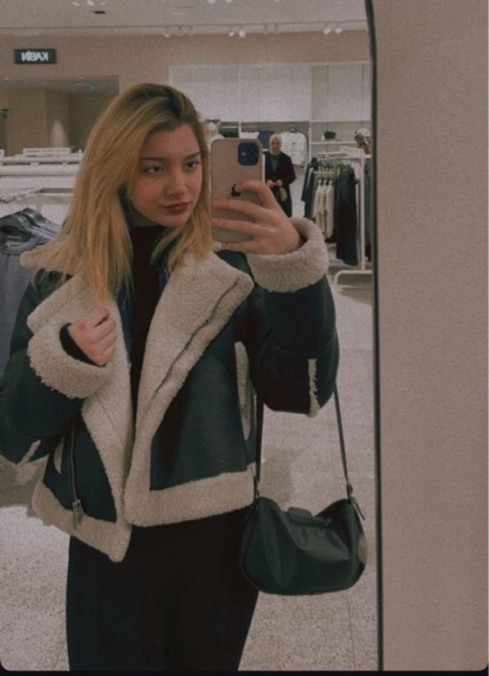 Kürklü Deri Kadın Mini Ceket - Görsel 3