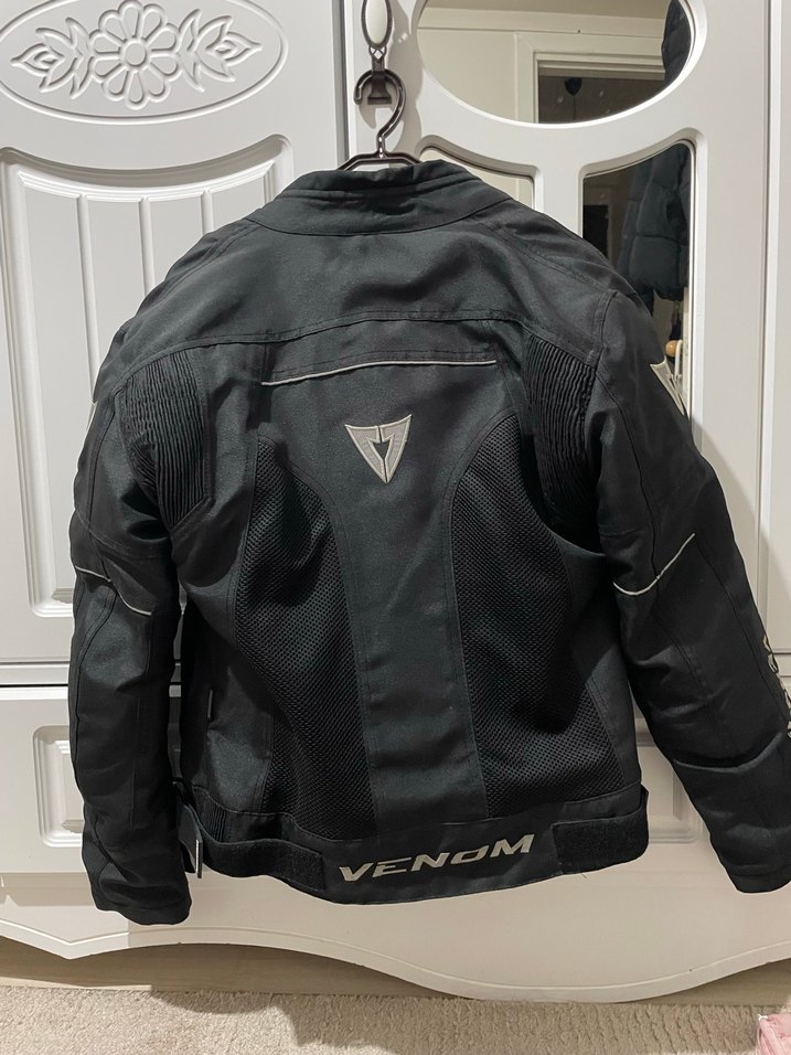 Deri Siyah Biker Ceket, Fermuarlı, motorcu ceketi - Görsel 3