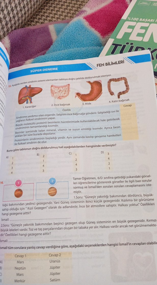 Fen Bilimleri Süperstart 6 Soru Bankası - Görsel 3