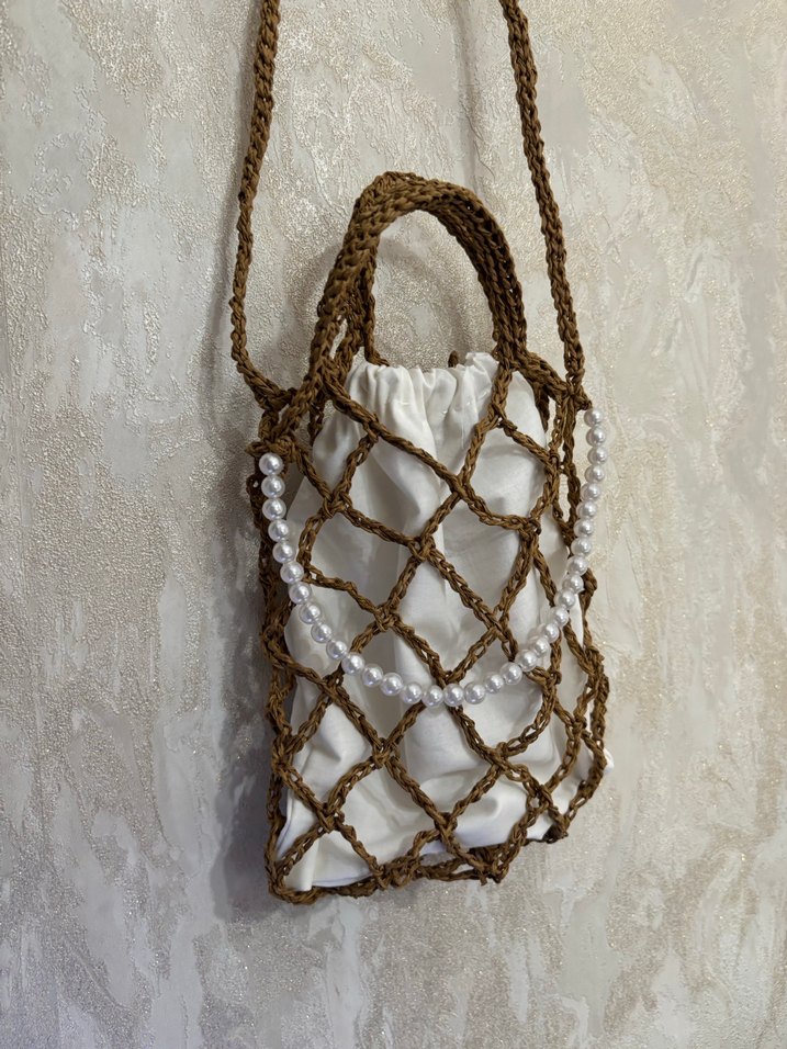 Dantel Detaylı Örgü Bohem Kadın Çanta - Görsel 2