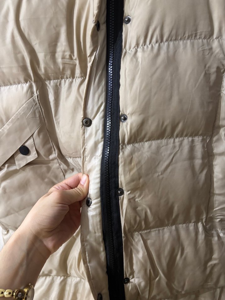 Bej Düğmeli Midi Kadın Yelek - Görsel 4