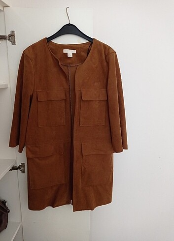 H&M taba rengi süet ceket