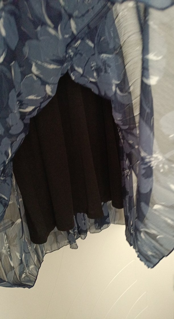 Kadın Mavi Pilili Uzun Etek - Görsel 2