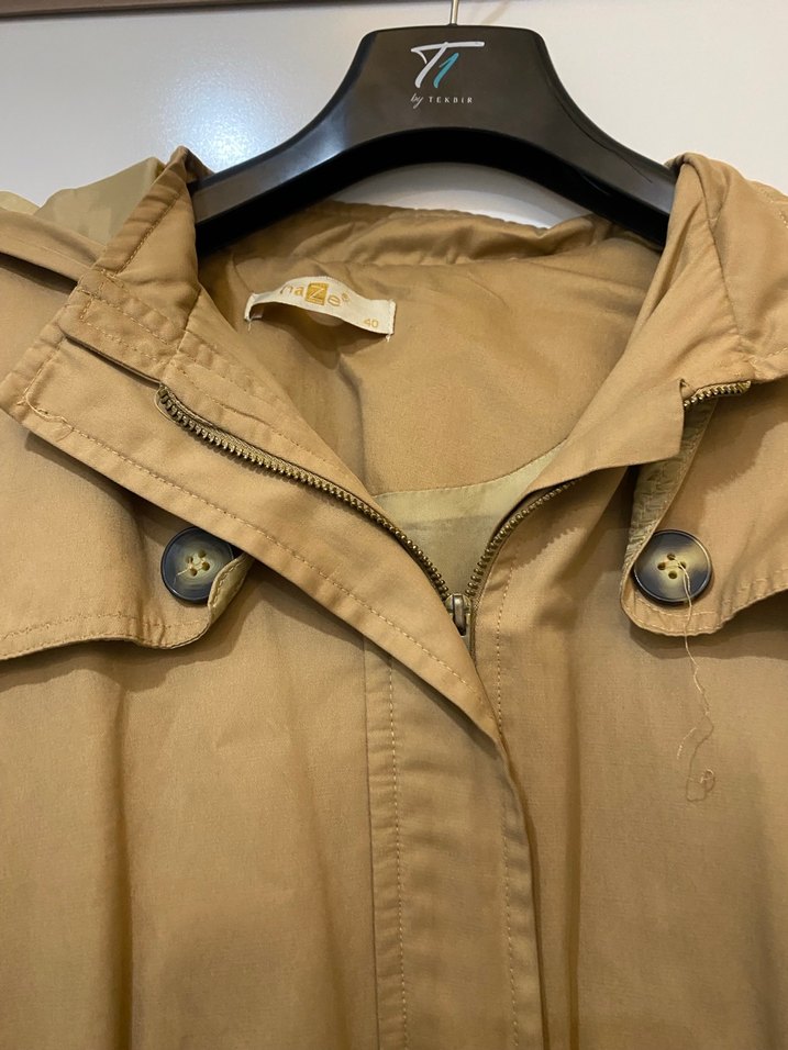 Bej  Uzun Kadın Trençkot - Görsel 2