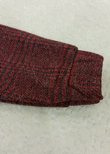 Bordo Uzun Düğmeli Kadın tunik - Görsel 2