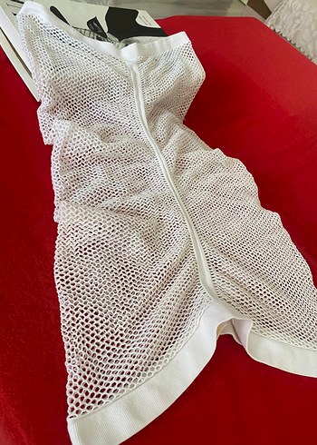 straplez file mini elbise - Görsel 2