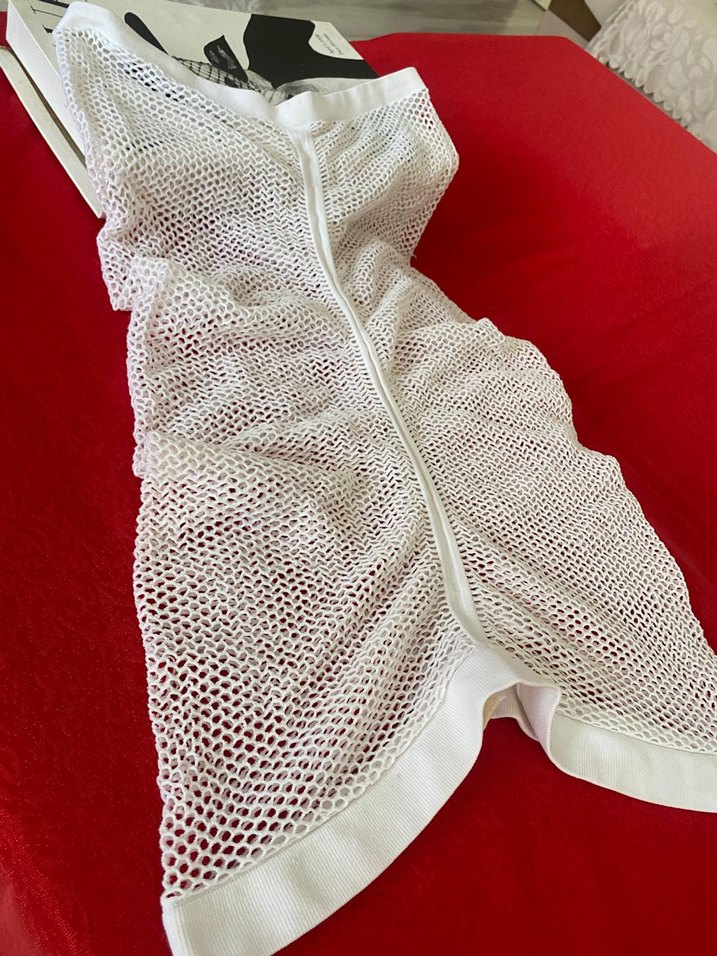 straplez file mini elbise - Görsel 2