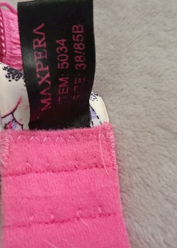 Bohem Çiçek Desenli Pembe Gri Sütyen Takımı dikişsiz - Görsel 5