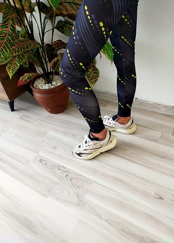 Renkli Bağcıklı Kadın Spor Taytı - Görsel 3