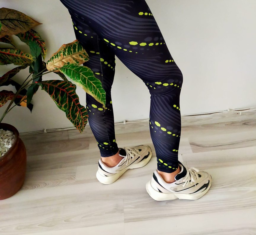 Renkli Bağcıklı Kadın Spor Taytı - Görsel 5