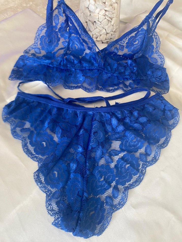 Mavi Yılan Desenli Bohem Mini Sütyen - Görsel 4