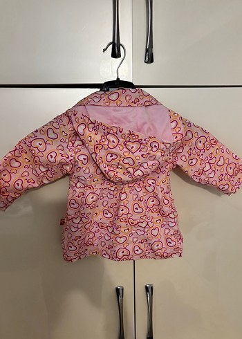 Lcw kız Pembe Bağlama Desenli Kız Yağmurluk trençkot - Görsel 3