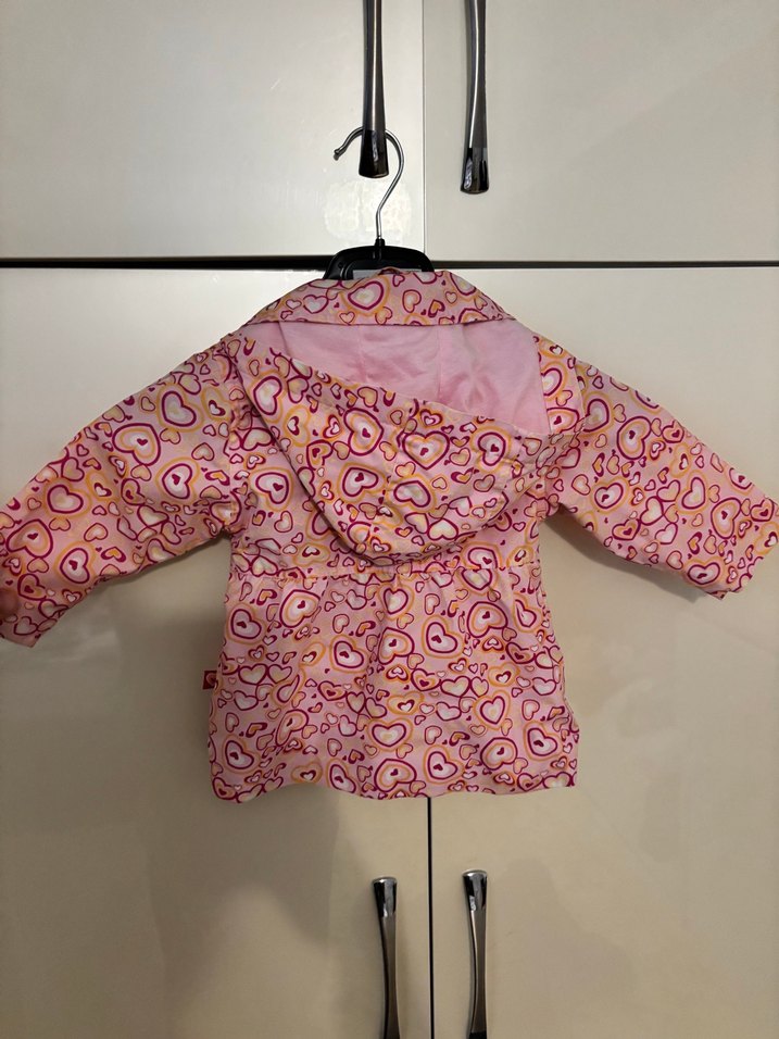 Lcw kız Pembe Bağlama Desenli Kız Yağmurluk trençkot - Görsel 3