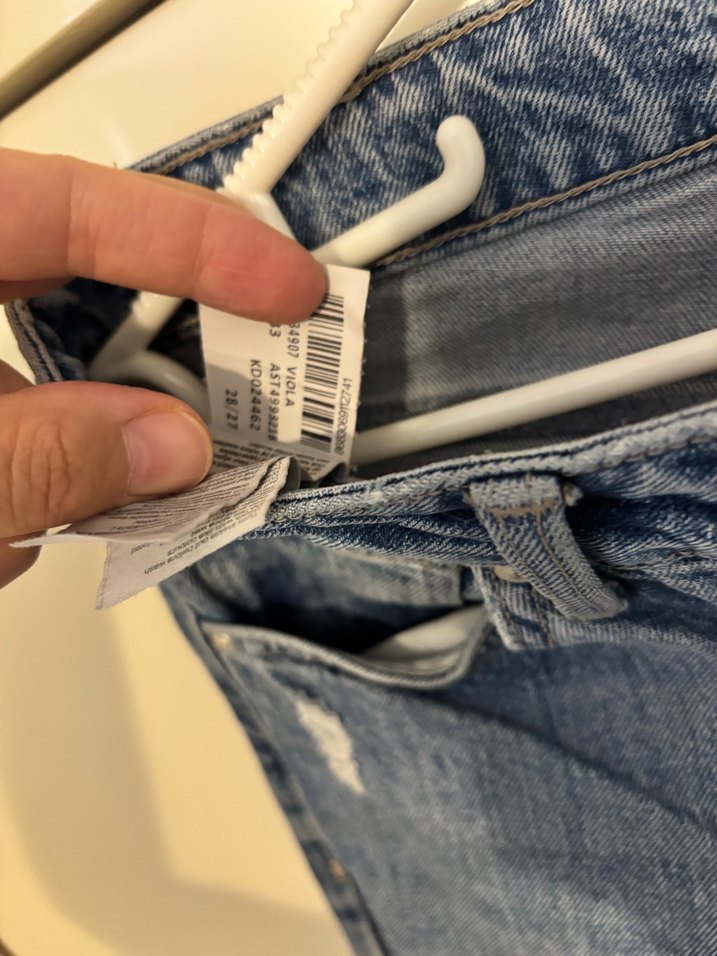 Mavi Bol Kesim Midi Kot Pantolon - Görsel 3