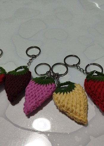 Renkli Örgü Bohem Anahtarlıklar - Görsel 3