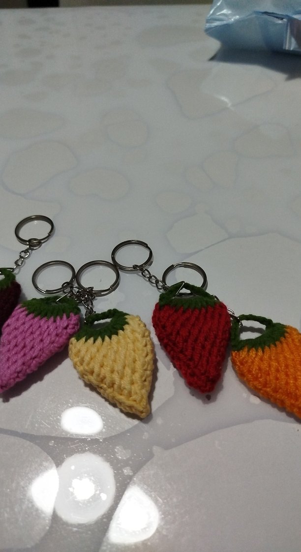 Renkli Örgü Bohem Anahtarlıklar - Görsel 2