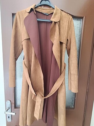 Taba rengi trençkot
