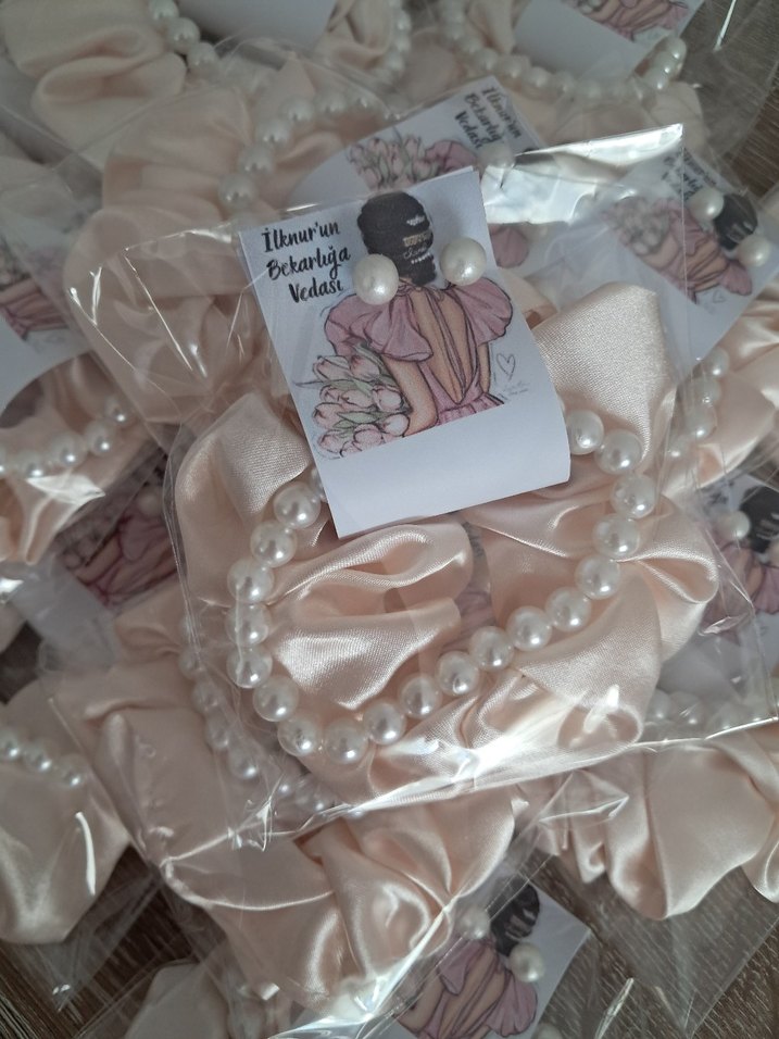 İnci Boncuklu Beyaz Bohem Saç Tokası - Görsel 2