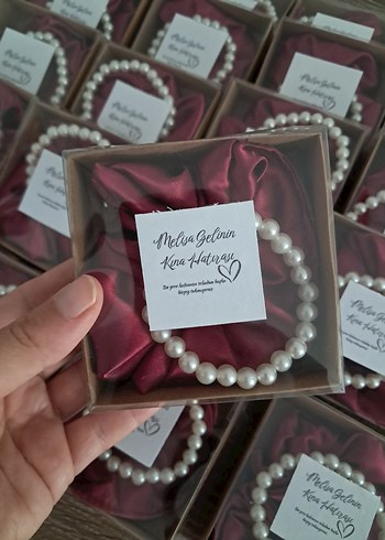 Bordo Boncuklu Vintage Bileklik - Görsel 2