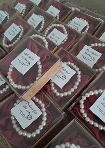 Bordo Boncuklu Vintage Bileklik - Görsel 3