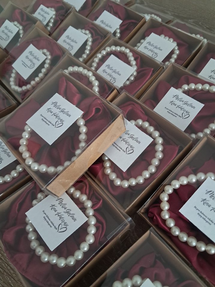 Bordo Boncuklu Vintage Bileklik - Görsel 3