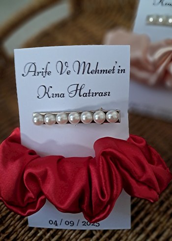 Bordo Saten Kurdeleli Saç Tokası - Görsel 6