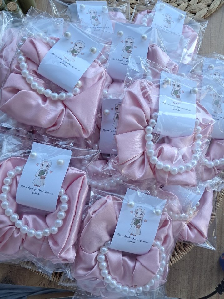 Pembe İnci Boncuklu Bohem Kız Çocuk Aksesuarı - Görsel 2