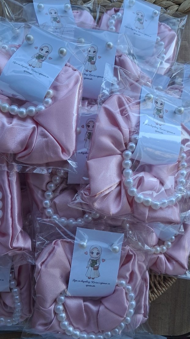 Pembe İnci Boncuklu Bohem Kız Çocuk Aksesuarı - Görsel 3