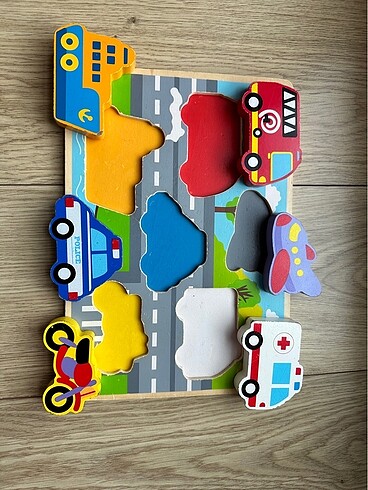 Melissa Melissa&Dough ahşap tombul araclar puzzle