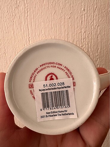 Beden kırmızı Renk pip studio 250 ml mug