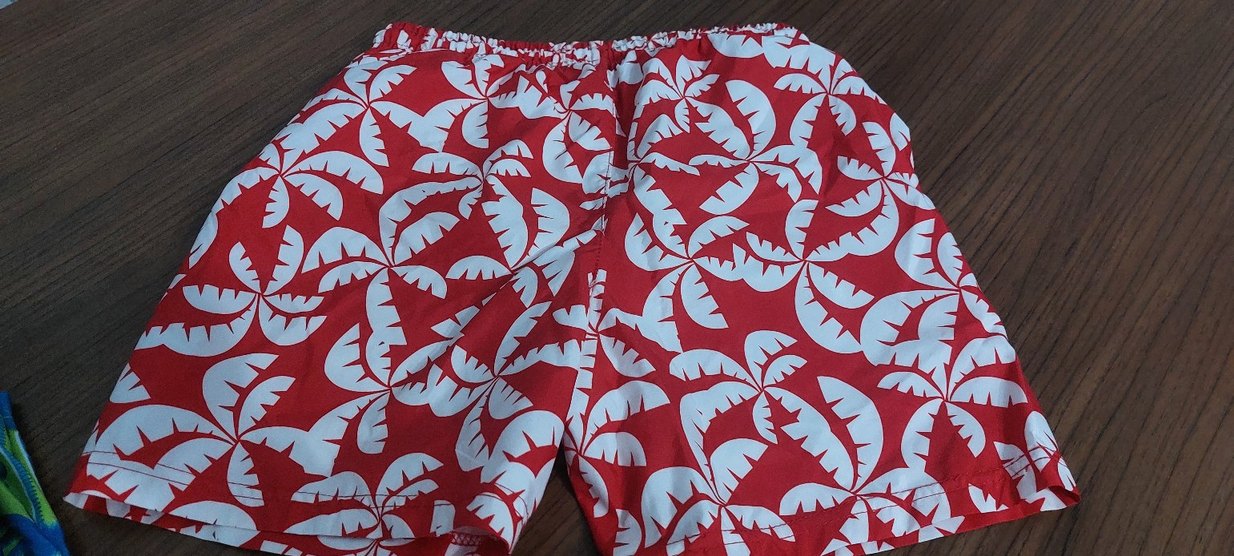 Kırmızı Desenli Erkek Mini Şort - Görsel 2