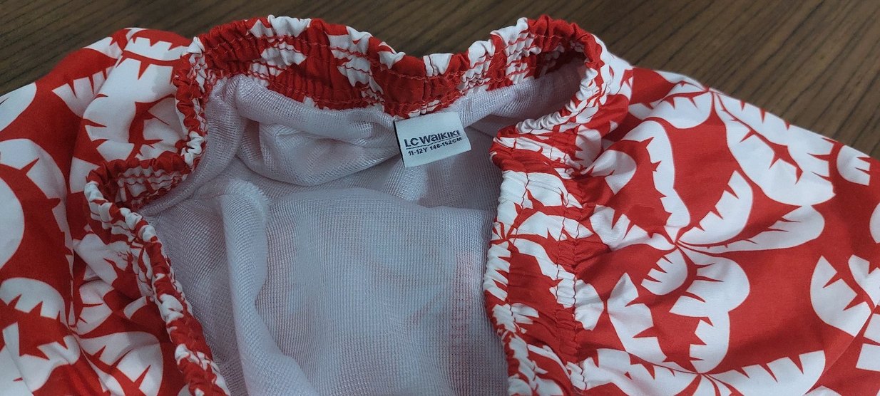 Kırmızı Desenli Erkek Mini Şort - Görsel 3