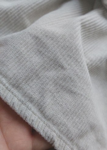 Gri Keten Kız Elbise Düğmeli Bohem Tarz - Görsel 4