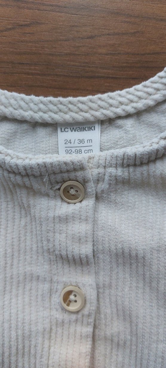 Gri Keten Kız Elbise Düğmeli Bohem Tarz - Görsel 5