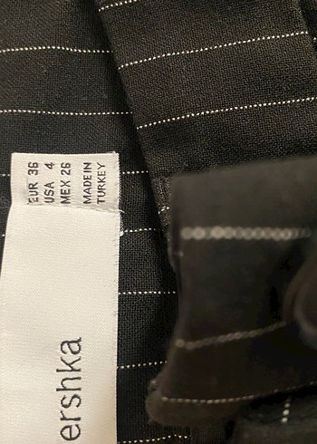 Siyah çizgili Berska 36 beden geniş paça - Görsel 4