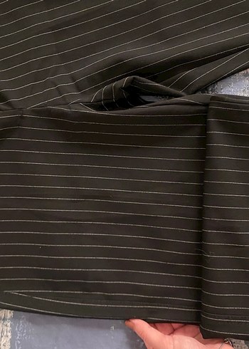 Siyah çizgili Berska 36 beden geniş paça - Görsel 3