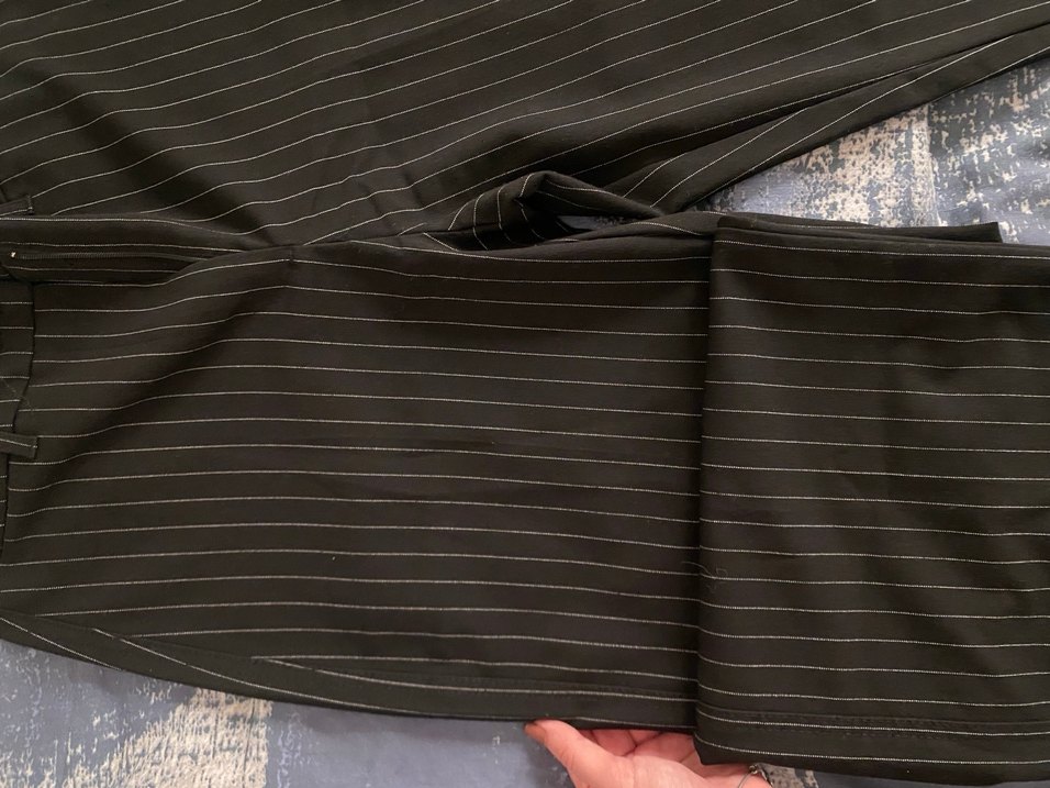 Siyah çizgili Berska 36 beden geniş paça - Görsel 3