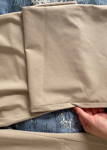 Bej Kadın Zara Geniş Paça Xs kumaş pantolon - Görsel 4