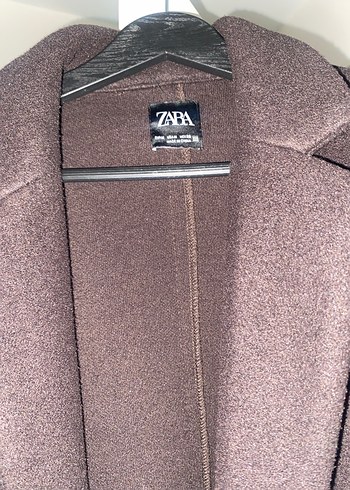 Zara Koyu Kahverengi Uzun Kaban - Görsel 3