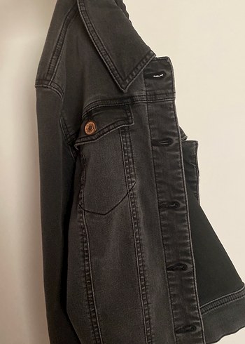 Düğmeli Only 40 beden Siyah Kadın Kot Ceket - Görsel 4