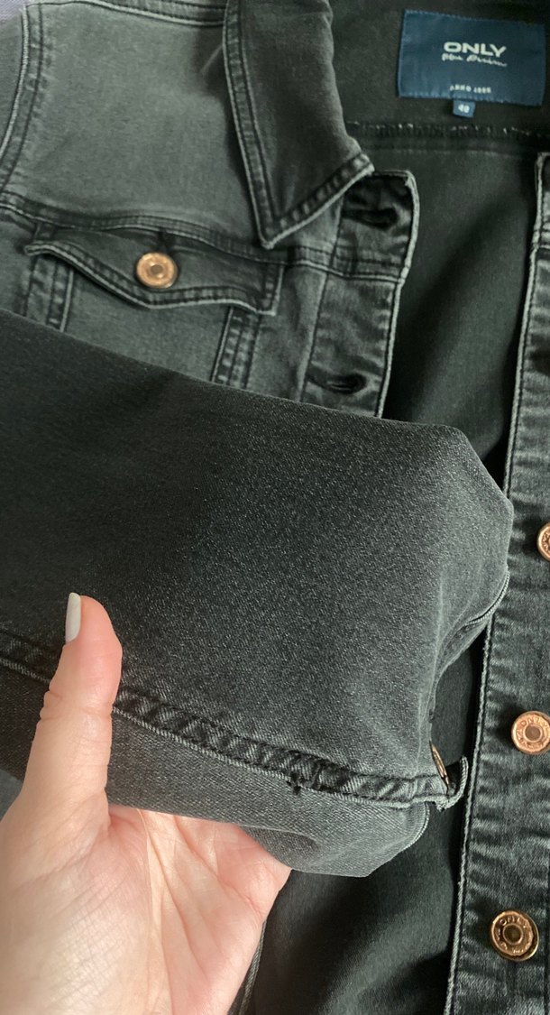 Düğmeli Only 40 beden Siyah Kadın Kot Ceket - Görsel 2