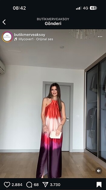 l Beden mango muadili sıfır etiketli elbise