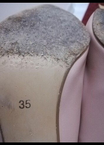 35 Beden ten rengi Renk Pudra Topuklu Ayakkabı 