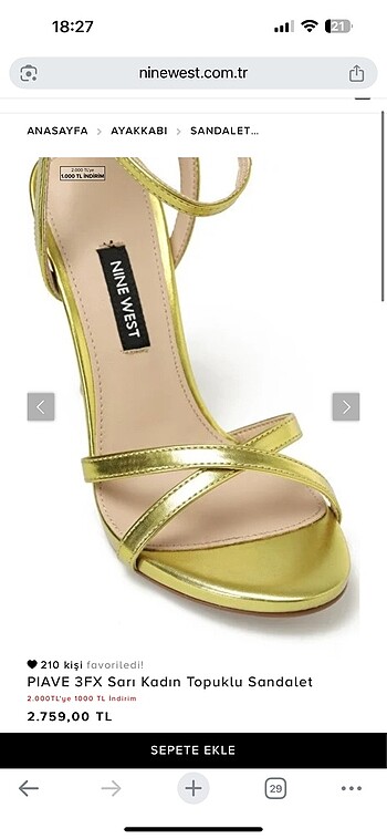 37 Beden Nine West etiketli