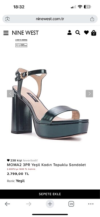 39 Beden Nine west etiketli